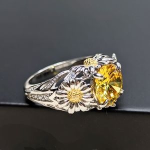 Vancaro sterling silver daisy ring sz 6